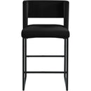  Color_Black -- Caleb Black Velvet Upholstered Counter Stool IMAGE 5