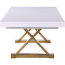  Color_Gold/ White -- Meridian Excel Dining Table with Pedestal Base IMAGE 6