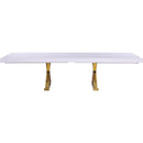  Color_Gold/ White -- Meridian Excel Dining Table with Pedestal Base IMAGE 8