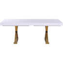  Color_Gold/ White -- Meridian Excel Dining Table with Pedestal Base IMAGE 9
