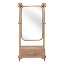  Zuo Peralta A12232 Mirror Shelf - Brass & Brown IMAGE 2