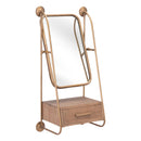  Zuo Peralta A12232 Mirror Shelf - Brass & Brown IMAGE 5
