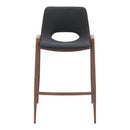  Zuo Desi 101691 Counter Stool - Black & Walnut IMAGE 3