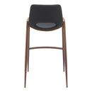  Zuo Desi 101697 Barstool - Black & Walnut IMAGE 4