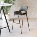  Zuo Desi 101697 Barstool - Black & Walnut IMAGE 8