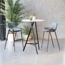  Zuo Desi 101698 Barstool - Azure Grey & Walnut IMAGE 8