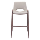  Zuo Desi 101699 Barstool - Beige & Walnut IMAGE 3