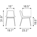  Zuo Byron 101777 Dining Chair - Brown IMAGE 10
