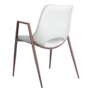  Zuo Desi 109068 Dining Chair - White & Walnut IMAGE 5