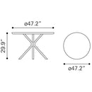  Zuo Amiens 101879 Round Dining Table IMAGE 11