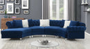 U290 NAVY VELVET 4 PIECE SECTIONAL