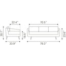  Zuo Divinity 101926 Sofa - Grey IMAGE 9