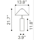  Zuo Ciara 56100 Table Lamp - Beige & White IMAGE 7