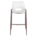  Zuo Desi 109070 Barstool - White & Walnut IMAGE 3