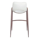  Zuo Desi 109070 Barstool - White & Walnut IMAGE 4