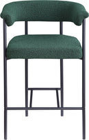 412Green-C Malin Boucle Fabric Upholstered Counter Stool