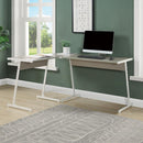  Acme Furniture Dazenus OF00045 Desk - Grey & White IMAGE 1