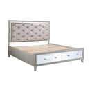 Acme Furniture Sliverfluff California King Upholstered Panel Bed with Storage BD00240CK IMAGE 2