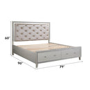  Size_California King -- Sliverfluff BD00240CK CK Bed with LED & Storages IMAGE 8