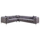  Acme Furniture Wugtyx LV00335 Sectional Sofa - Grey IMAGE 1