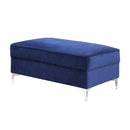  Acme Furniture Bovasis LV00367 Ottoman - Blue IMAGE 1