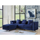  Acme Furniture Bovasis LV00367 Ottoman - Blue IMAGE 4