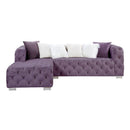 Acme Furniture Qokmis LV00389 Sectional Sofa - Purple IMAGE 1