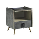  Acme Furniture Doris BD00440 Nightstand with USB & Electric Lock IMAGE 2