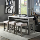 Acme Furniture Wandella DN00088 4PC Pack Counter Height Table Set with USB IMAGE 1