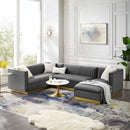 Modway Furniture Sanguine Fabric 3 pc Sectional EEI-3921-GRY IMAGE 7