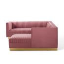 Modway Furniture Sanguine Fabric 3 pc Sectional EEI-3921-DUS IMAGE 3
