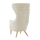  TOV Furniture Jezebel TOV-IHS68205 Velvet Wingback Chair - Cream IMAGE 4