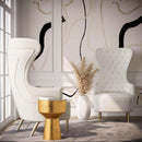  TOV Furniture Jezebel TOV-IHS68205 Velvet Wingback Chair - Cream IMAGE 5