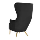  TOV Furniture Julia TOV-IHS44150 Velvet Wingback Chair - Black IMAGE 2