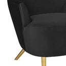  TOV Furniture Julia TOV-IHS44150 Velvet Wingback Chair - Black IMAGE 3