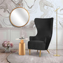  TOV Furniture Julia TOV-IHS44150 Velvet Wingback Chair - Black IMAGE 4