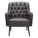  Zuo Tasmania 109054 Accent Chair - Vintage Black IMAGE 3