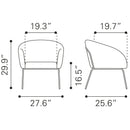  Zuo Quinten 109056 Accent Chair - Vintage Grey IMAGE 11