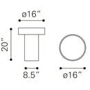  Zuo Watson 109085 Side Table - Black IMAGE 7