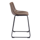  Zuo Smart 109323 Counter Stool - Vintage Espresso IMAGE 2