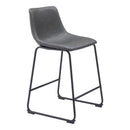  Zuo Smart 109324 Counter Stool - Charcoal IMAGE 6