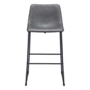  Zuo Smart 109327 Barstool - Charcoal IMAGE 3