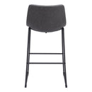  Zuo Smart 109327 Barstool - Charcoal IMAGE 4