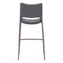  Zuo Ace 109389 Barstool - Dark Grey & Walnut IMAGE 4