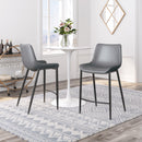 Zuo Magnus 109392 Counter Stool - Dark Grey & Black IMAGE 7