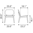 Zuo Priest Stationary Wood Accent Chair 109393 IMAGE 8