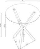 100186 REC ROOM/ BAR TABLES: CHROME/GLASS BAR TABLE