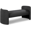  Color_Black -- Meridian Peyton Boucle Fabric Upholstered Bench IMAGE 1