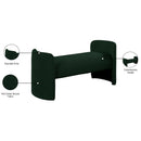  Color_Green -- Peyton Green Boucle Fabric Upholstered Bench IMAGE 7