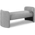  Color_Grey -- Peyton Grey Boucle Fabric Upholstered Bench IMAGE 1